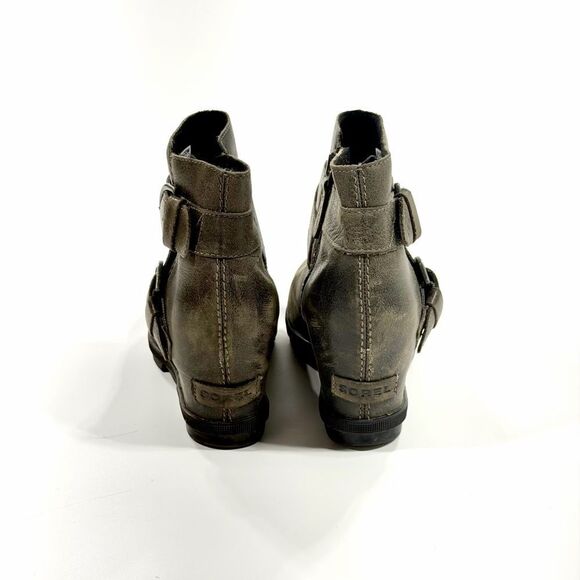 Sorel Joan of Arc Wedge ll Buckled Leather Boot 9.5 - Picture 5 of 10
